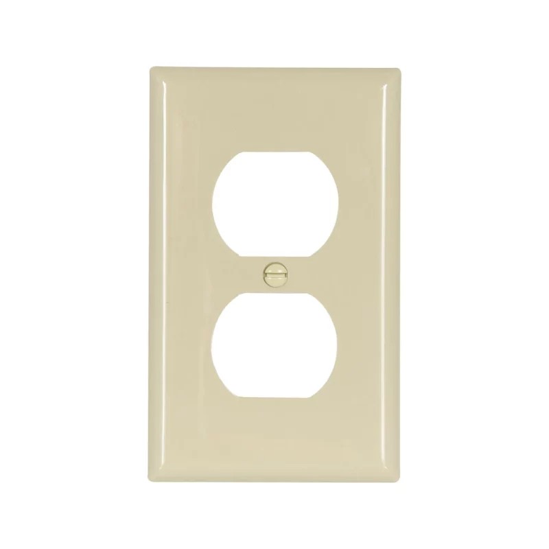 Placa para contacto dúplex color Marfil Arrow Hart Eaton