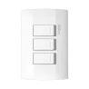 Placa armada con 3 interruptores Blanco Marisio