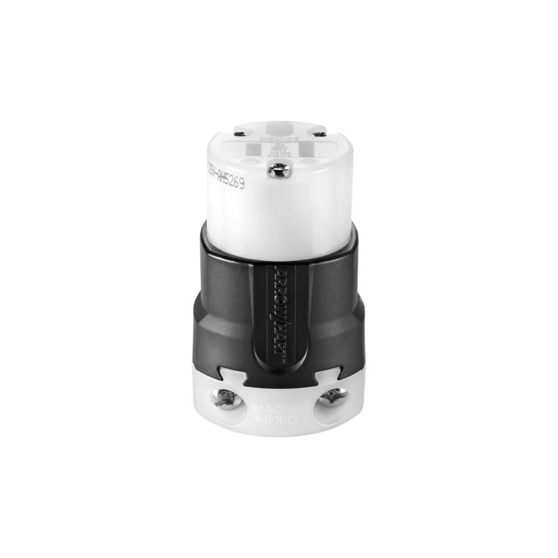 Conector de nylon 15A 125V Blanco y negro Aroow Hard Eaton
