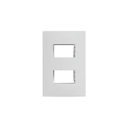 Placa armada con interruptor y contacto 2P+T Blanco Serie 25 Simon