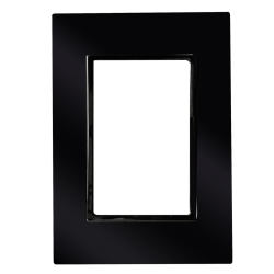 Placa de 3 módulos Negro Cristal Royer Plus Eaton
