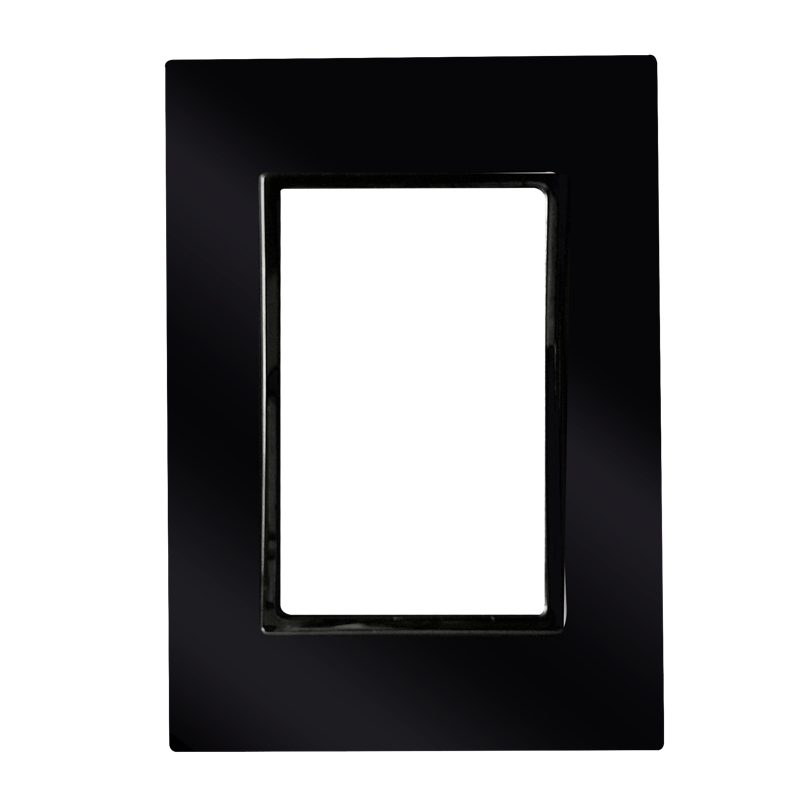 Placa de 3 módulos Negro Cristal Royer Plus Eaton