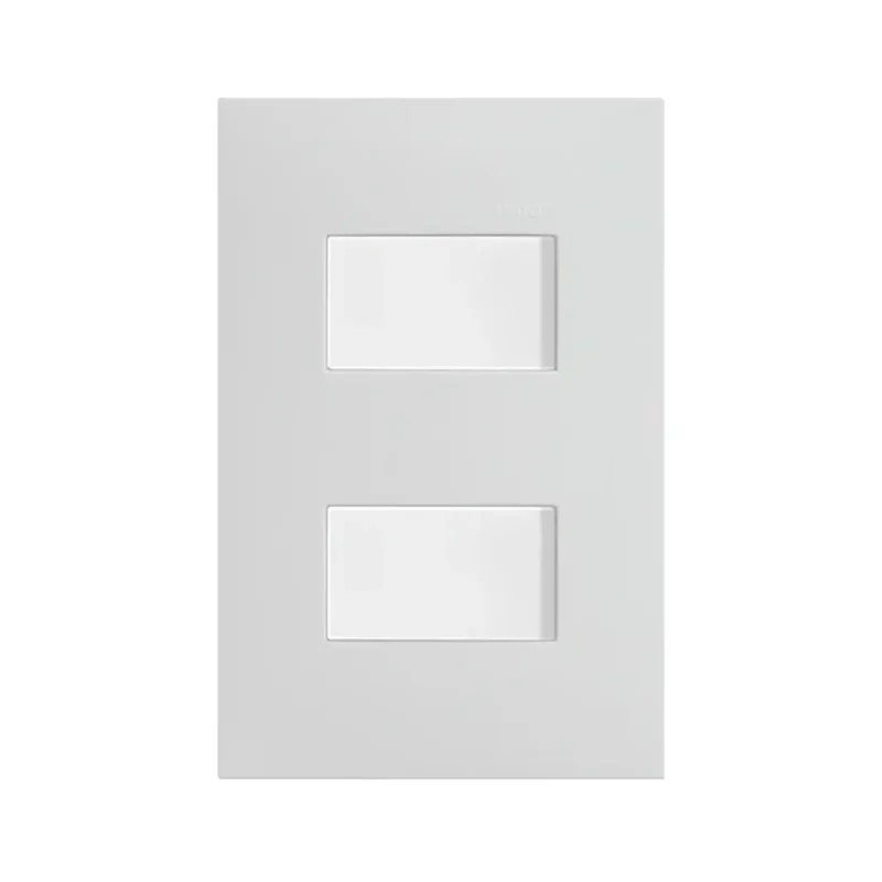 Placa armada con interruptor sencillo + interruptor de escalera Blanco Serie 25 Simon