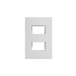 Placa armada con interruptor sencillo + interruptor de escalera Blanco Serie 25 Simon