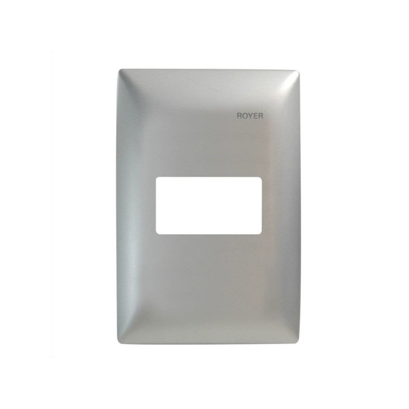 Placa de 1 módulo color Plata Royer 100 Eaton