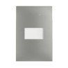Placa armada con interruptor sencillo Aluminio Mate Serie 25 Simon
