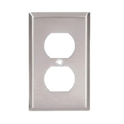 Placa para contacto dúplex color Plata Arrow Hart Eaton