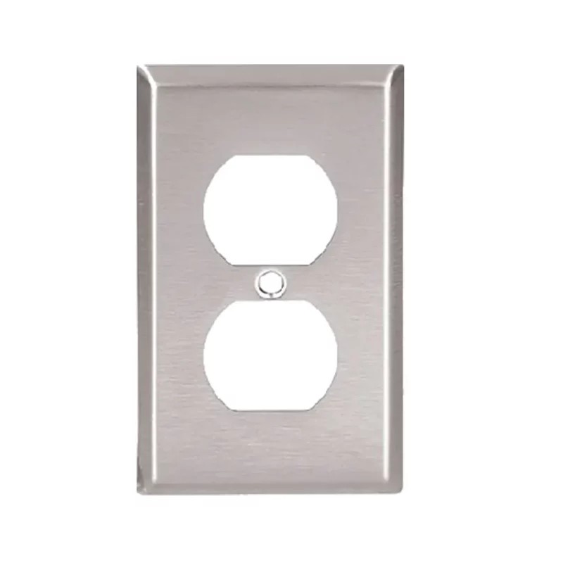 Placa para contacto dúplex color Plata Arrow Hart Eaton