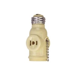Socket ladrón con cadena color Marfil 660W 125V Eagle Eaton