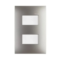 Placa armada con interruptor sencillo + interruptor de escalera Cava Mate Serie 25 Simon