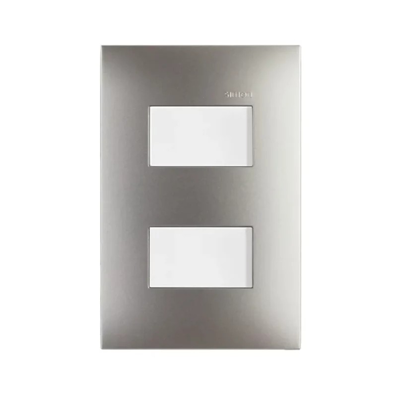 Placa armada con interruptor sencillo + interruptor de escalera Cava Mate Serie 25 Simon