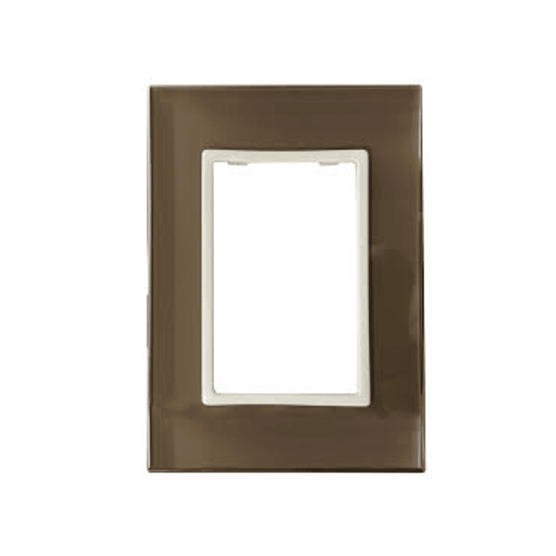 Placa de 3 módulos Chocolate cristal Royer 100 Plus Eaton