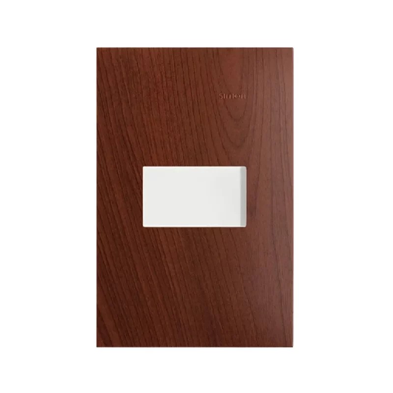 Placa armada con interruptor sencillo Merbau Serie 25 Simon