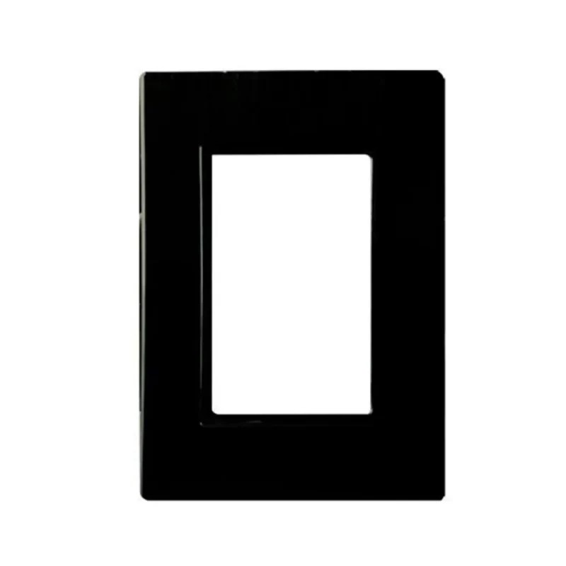 Placa de 3 módulos Negro cepillado Royer 100 Plus Eaton