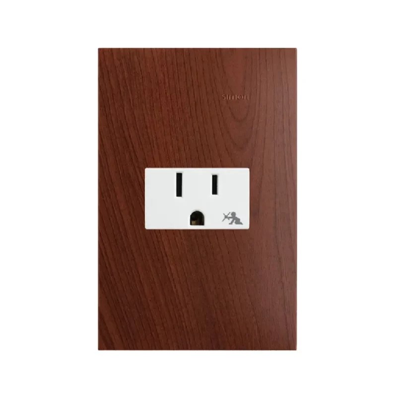 Placa armada con contacto 2P+T Merbau Serie 25 Simon