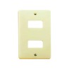 Placa de 2 módulos plástico Marfil c/tornillos y chasis Royer