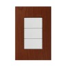 Placa armada con 3 interruptores Merbau Serie 25 Simon