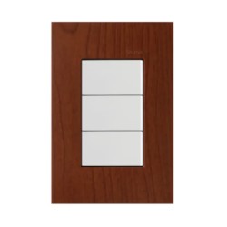 Placa armada con 3 interruptores Merbau Serie 25 Simon