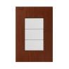 Placa armada con 3 interruptores Merbau Serie 25 Simon