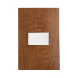 Placa armada con interruptor sencillo Roble Serie 25 Simon