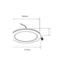 Lampara Bucaramanga de Techo LED Empotrable para Interior Luz Cálida 12W Tecnolite