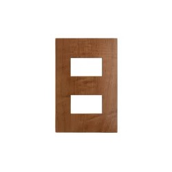Placa armada con interruptor y contacto 2P+T Roble Serie 25 Simon