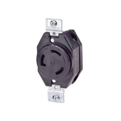 Conector media vuelta 3P 30A Negro Arrow Hart Eaton
