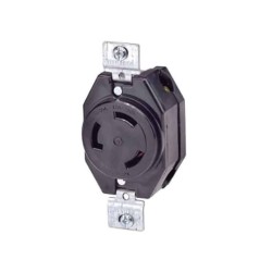 Conector media vuelta 3P 30A Negro Arrow Hart Eaton