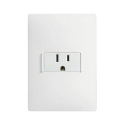 Placa armada con contacto 2P+T Blanco Serie 26 Simon