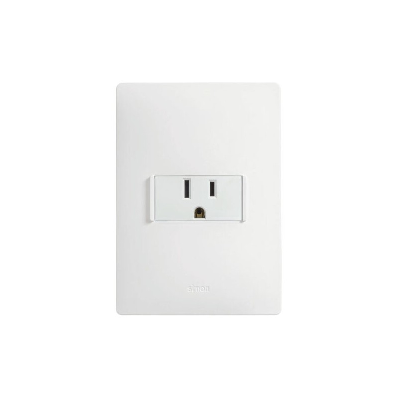 Placa armada con contacto 2P+T Blanco Serie 26 Simon