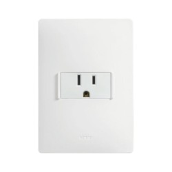 Placa armada con contacto 2P+T Blanco Serie 26 Simon