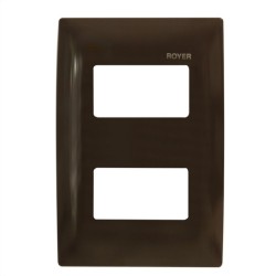 Placa de 2 módulos color Chocolate Royer 100 Eaton