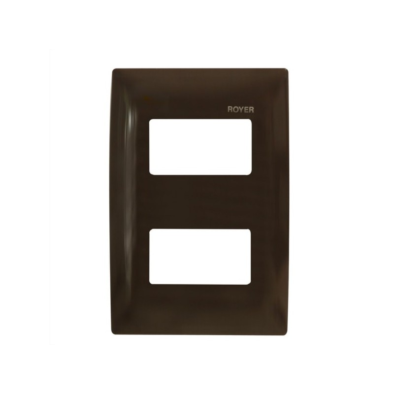 Placa de 2 módulos color Chocolate Royer 100 Eaton