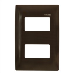 Placa de 2 módulos color Chocolate Royer 100 Eaton