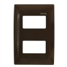 Placa de 2 módulos color Chocolate Royer 100 Eaton