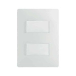 Placa armada con interruptor sencillo + interruptor de escalera Blanco Serie 26 Simon