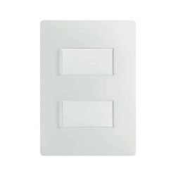 Placa armada con interruptor sencillo + interruptor de escalera Blanco Serie 26 Simon