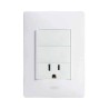 Placa armada con 2 interruptores y contacto 2P+T Blanco Serie 26 Simon