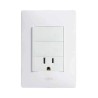 Placa armada con 2 interruptores y contacto 2P+T Blanco Serie 26 Simon