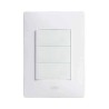 Placa armada con 3 interruptores sencillos Blanco Serie 26 Simon