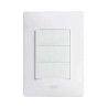 Placa armada con 3 interruptores sencillos Blanco Serie 26 Simon