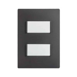 Placa armada con interruptor sencillo + interruptor de escalera Blanco Serie 26 Simon