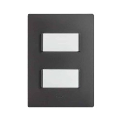 Placa armada con interruptor sencillo + interruptor de escalera Blanco Serie 26 Simon