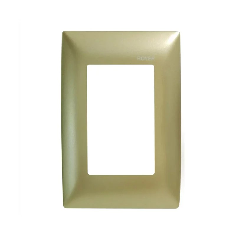 Placa de 3 módulos Champagne Royer 100 Eaton