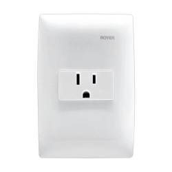 Placa armada con contacto 2P+T Blanco Royer 100 Eaton