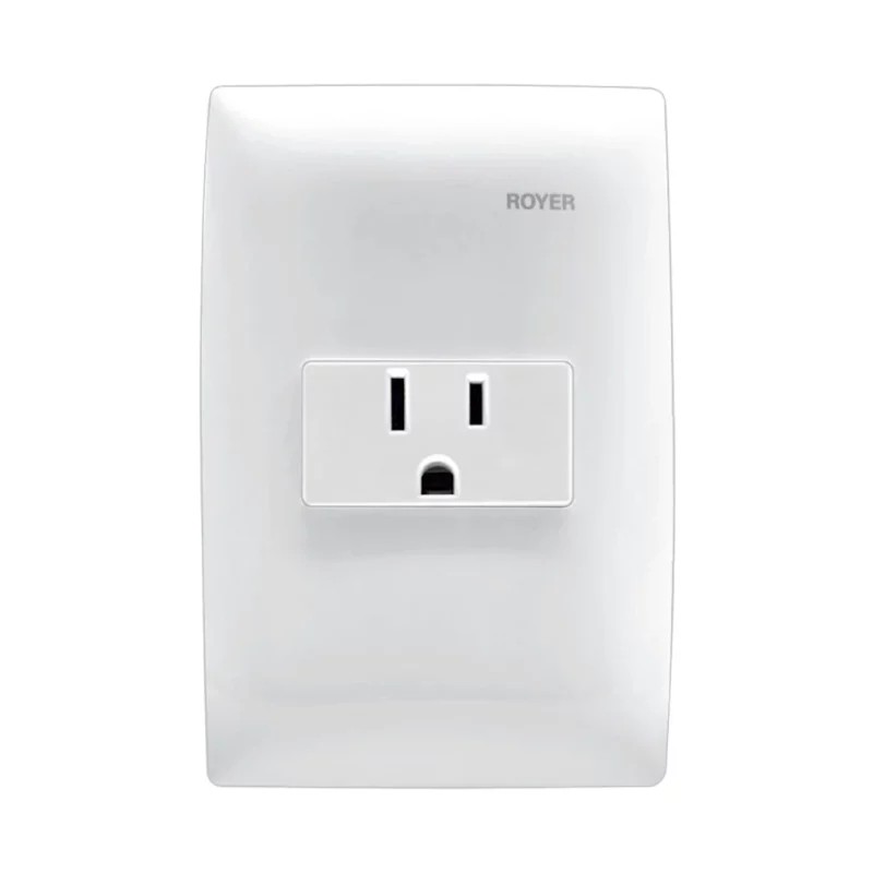 Placa armada con contacto 2P+T Blanco Royer 100 Eaton