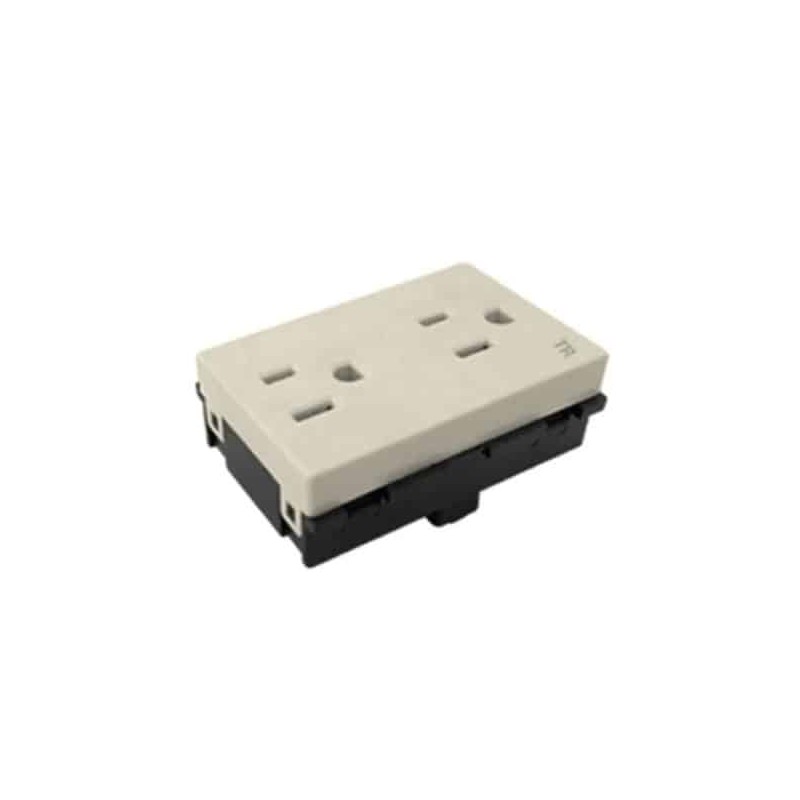 Receptaculo dúplex 2P+T Nema 5-15R Marfil Royer 100 Eaton