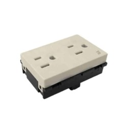 Receptaculo dúplex 2P+T Nema 5-15R Marfil Royer 100 Eaton