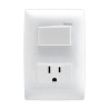 Placa armada con Interruptor y contacto 2P+T Blanco Royer 100 Eaton
