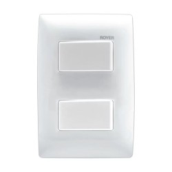 Placa armada con 2 Interruptores Blanco Royer 100 Eaton